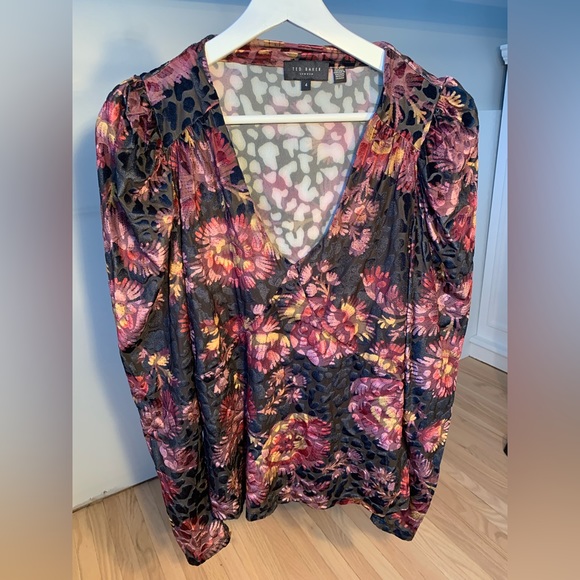 Ted Baker Velvet long sleeve top - Picture 3 of 5